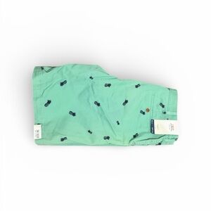 Izod mens Mint Green Shorts with Navy Pineapple Print